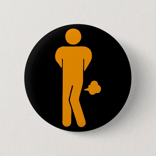 THAI FOOD CAN BE SPICY ⚠ Funny Sign : Restrooms ⚠ 6 Cm Round Badge (Front)