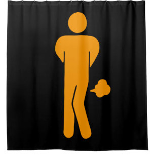 THAI FOOD CAN BE SPICY ⚠ Funny Sign : Restrooms ⚠ Shower Curtain