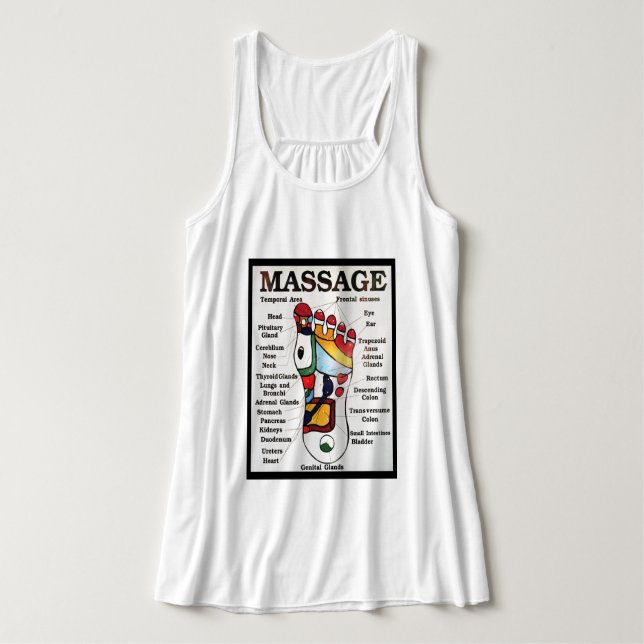 Thai Foot Massage ~ Reflexology map Singlet (Design Front)