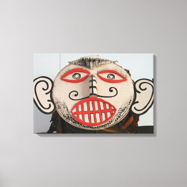 Thai Ghost Face, Phi Ta Khon Mask Festival, Loei Canvas Print (Front)