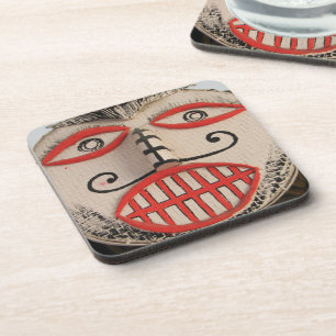 Thai Ghost Face, Phi Ta Khon Mask Festival, Loei Coaster