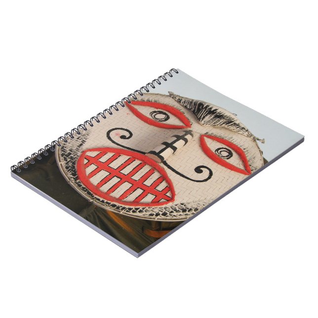 Thai Ghost Face, Phi Ta Khon Mask Festival, Loei Spiral Notebook (Left Side)