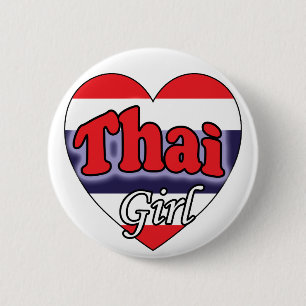 Thai Girl 6 Cm Round Badge