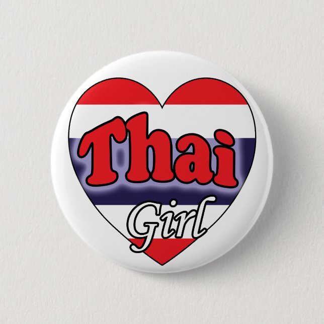 Thai Girl 6 Cm Round Badge (Front)