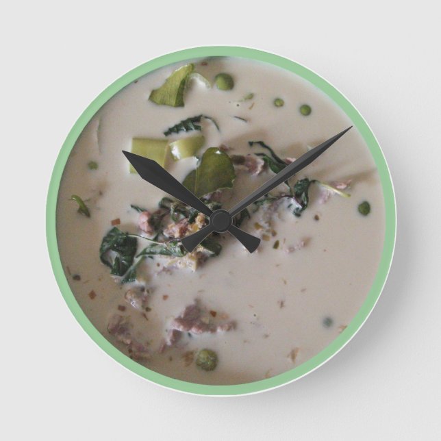 Thai Green Curry [แกงเขียวหวาน] ... Asian Food Round Clock (Front)