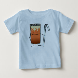 Thai Iced Tea & Bendy Straw Happy Drink Thailand Baby T-Shirt