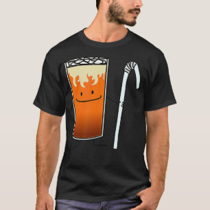 Thai Iced Tea Bendy Straw Happy Drink Thailand TSh T-Shirt
