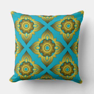 thai ikat seamless pattern background cushion