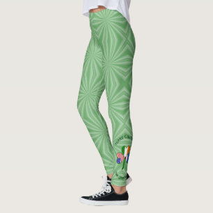 Thai Irish American Shamrock Flag Personalised  Leggings