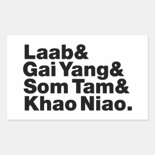 Thai Isaan Street Food Rectangular Sticker