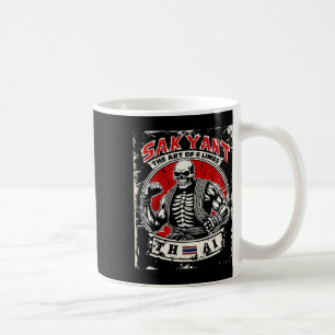 Thai Kickboxing Sak Yant Tattoo Skeleton- The Art  Coffee Mug