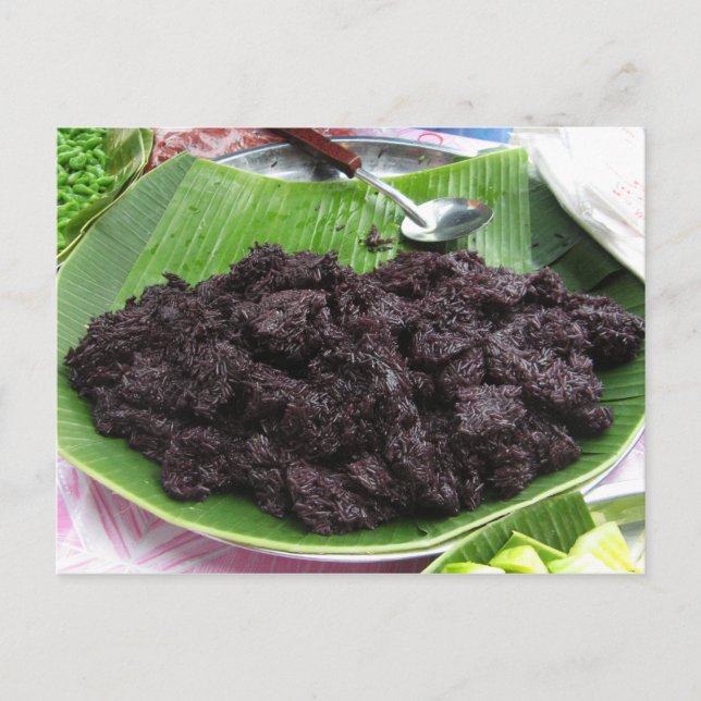 Thai Lao Black Sticky Rice [Khao Niao Dam] Postcard (Front)