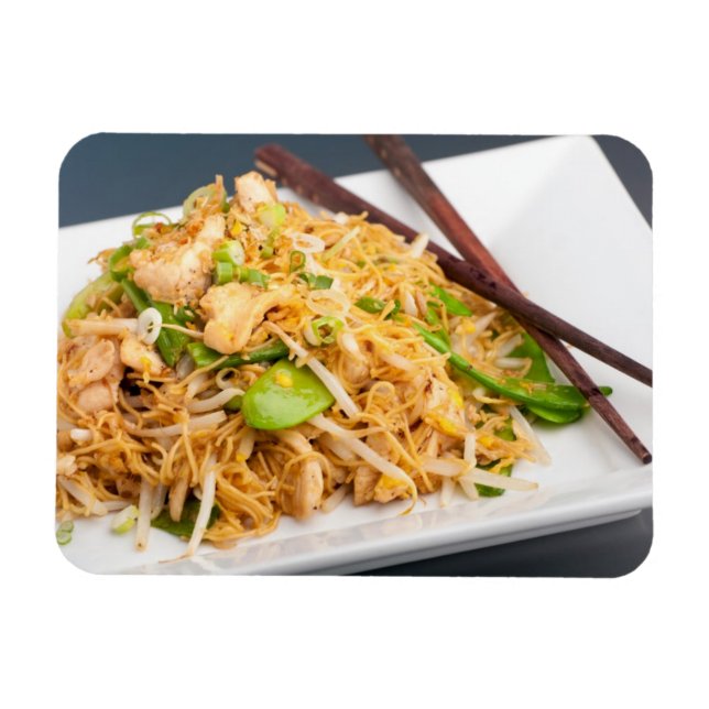 Thai Lo Mein Noodle Stir Fry Magnet (Horizontal)