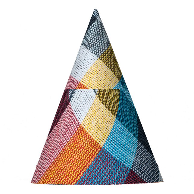 Thai Loincloth: Closeup Fabric Texture. Party Hat (Front)
