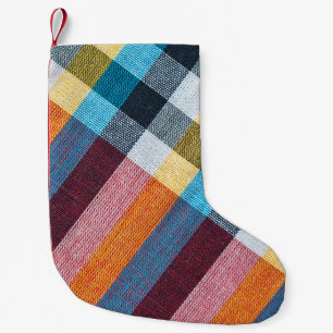 Thai Loincloth: Closeup Fabric Texture. Small Christmas Stocking