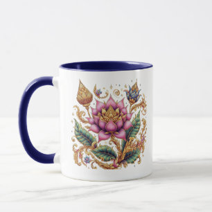 Thai Motif Flower Combo Mug