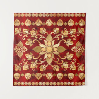 Thai Ornament - Gold and Red Tapestry