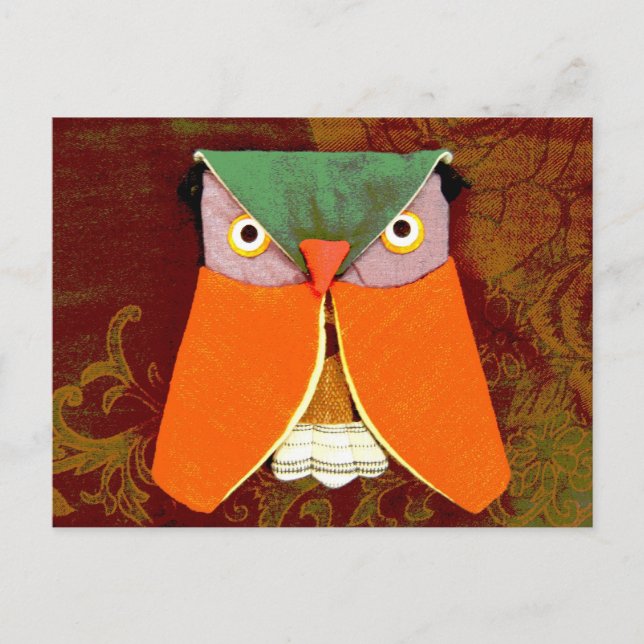 Thai Owl Handicraft Postcard (Front)