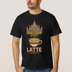 Thai Palace Latte Art Illustration T-Shirt