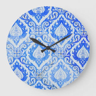 Thai pattern: ceramic tiled church. large clock
