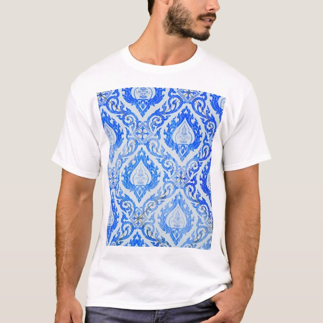 Thai pattern: ceramic tiled church. T-Shirt (Front)