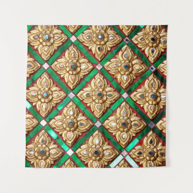 Thai pattern inside wall of Thai templethailand, a Tapestry (Front)