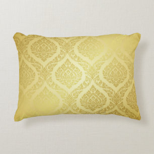Thai Pattern supreme gold backgroundthai, pattern, Decorative Cushion