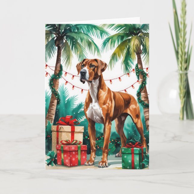 Thai Ridgeback Dog Christmas Greeting Card (Front)
