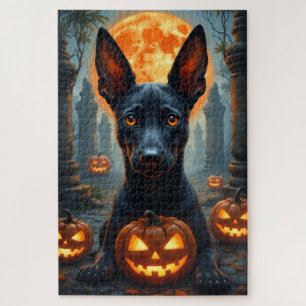Thai Ridgeback Haunted Temple Halloween Portrait Jigsaw Puzzle