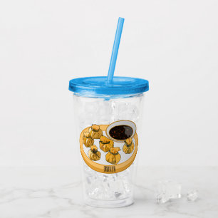 Thai shrimp purse cartoon illustration  acrylic tumbler