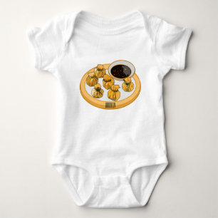 Thai shrimp purse cartoon illustration  baby bodysuit