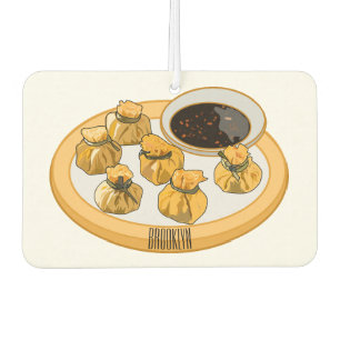 Thai shrimp purse cartoon illustration car air freshener