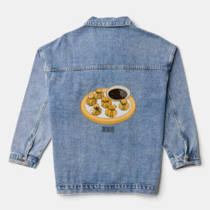 Thai shrimp purse cartoon illustration denim jacket