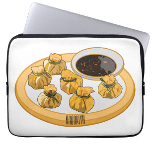 Thai shrimp purse cartoon illustration laptop sleeve
