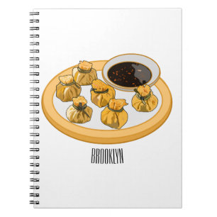 Thai shrimp purse cartoon illustration notebook
