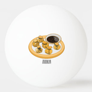 Thai shrimp purse cartoon illustration ping pong ball