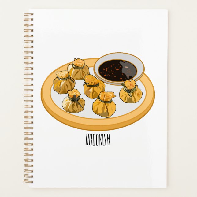 Thai shrimp purse cartoon illustration  planner (Front)