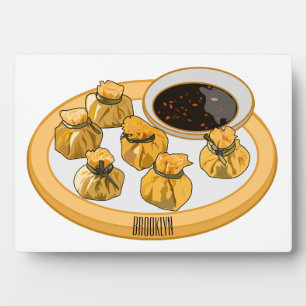 Thai shrimp purse cartoon illustration plaque
