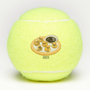 Thai shrimp purse cartoon illustration  tennis balls