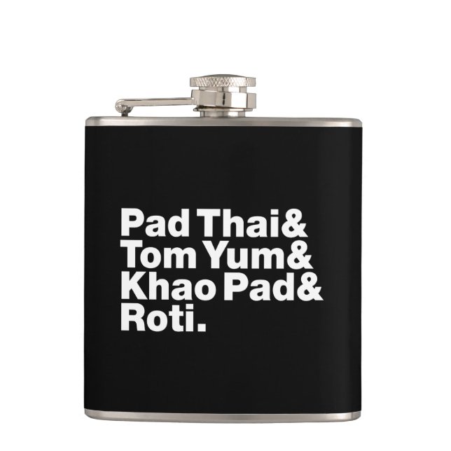 Thai Street Food Hip Flask (Front)