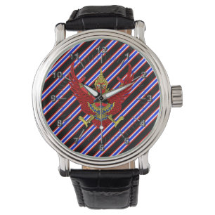 Thai stripes flag watch