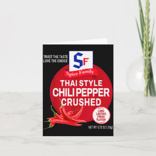 Thai Style Chili Pepper Crushed Halloween Sce Cost Card