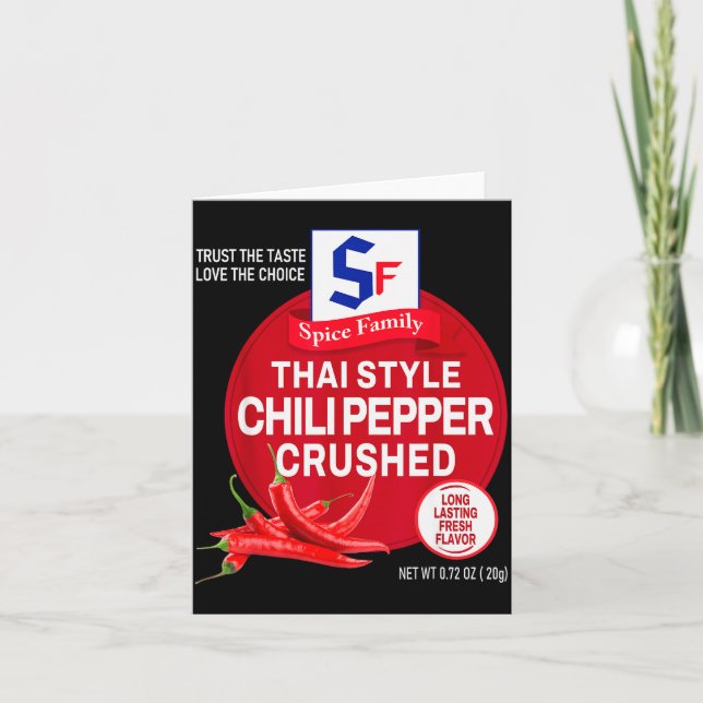Thai Style Chili Pepper Crushed Halloween Sce Cost Card (Front)