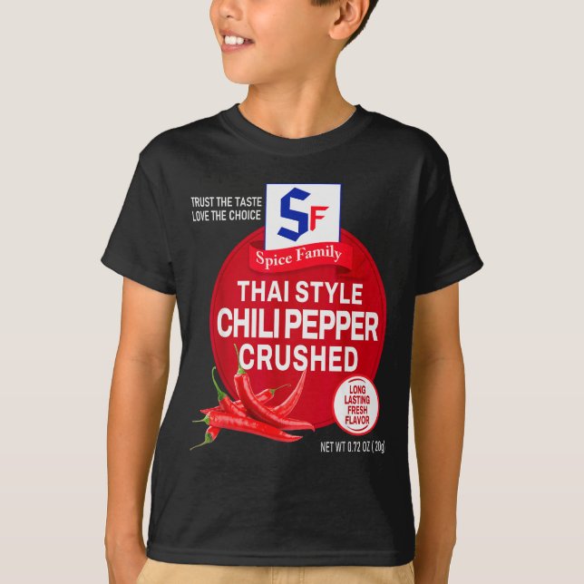 Thai Style Chili Pepper Crushed Halloween Sce Cost T-Shirt (Front)