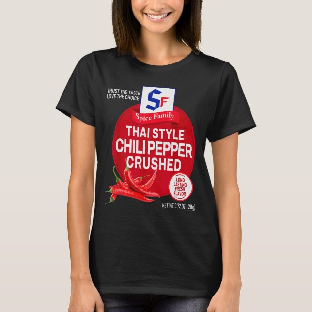 Thai Style Chili Pepper Crushed Halloween Sce Cost T-Shirt (Front)