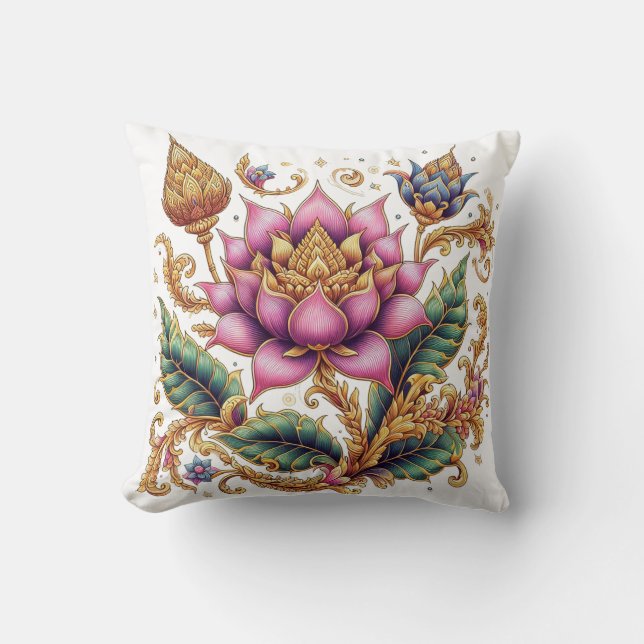 Thai Style Flower Cushion (Front)