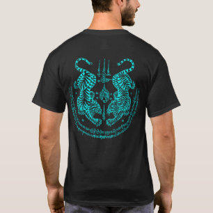 Thai Tattoo Designs Tiger " Yant Suea Koo " Sky T-Shirt