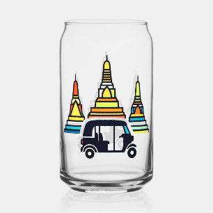 Thai Temples And Tuk Tuks Can Glass