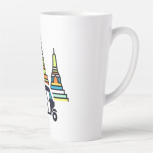 Thai Temples And Tuk Tuks Latte Mug