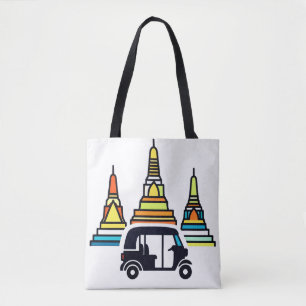 Thai Temples And Tuk Tuks Tote Bag